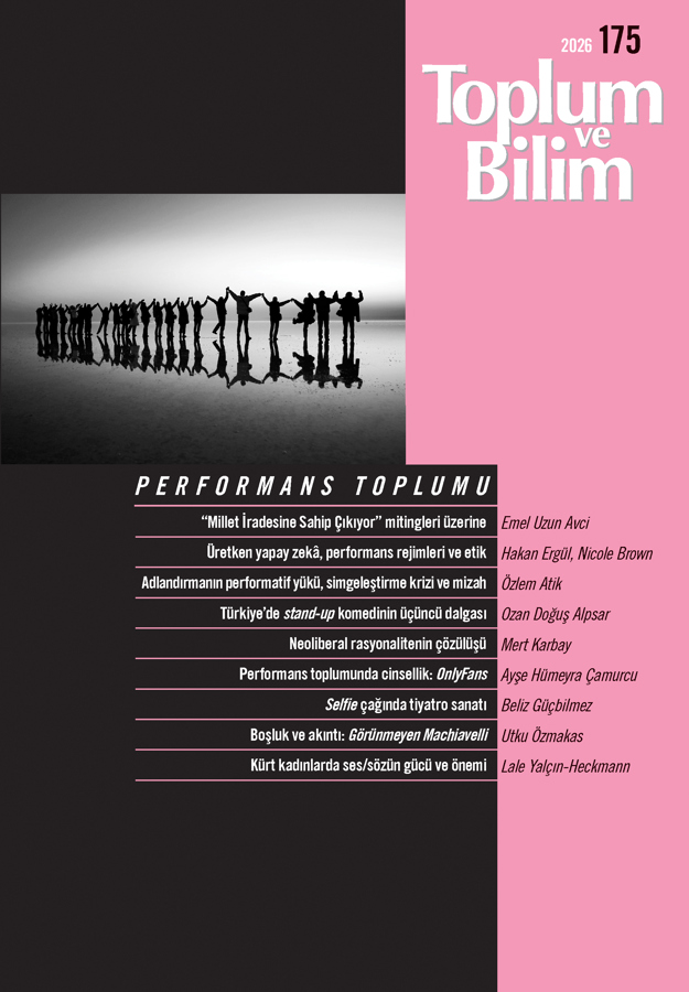 Toplum ve Bilim Sayı 175, 2025